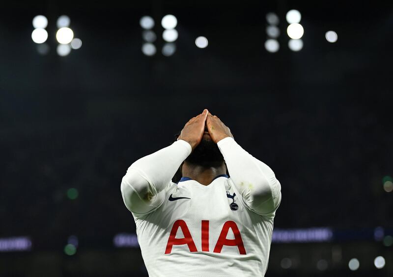 Tottenham's Danny Rose reacts as they struggle to break down Brighton's defence. Reuters