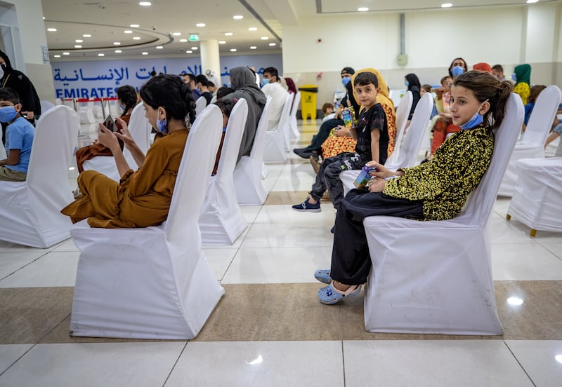 Many young Afghan evacuees have been brought to the UAE with their families for safety, after the Taliban seized control of their country.