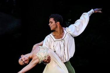 Misty Copeland and Herman Cornejo, of the American Ballet Theatre, perform 'Romeo and Juliet'. AP.