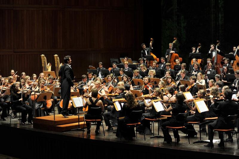 The Gustav Mahler Youth Orchestra, above, will be led by Christoph Eschenbach. TCA Abu Dhabi