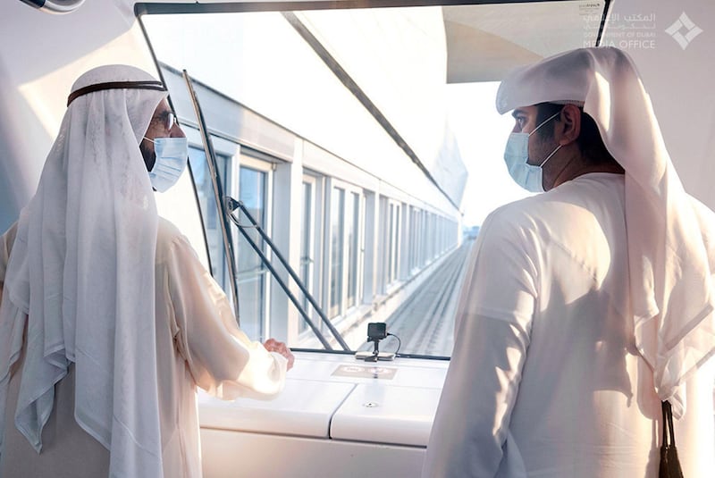 Mohammed bin Rashid launches the official operation of the 2020 metro route. With a length of 15 km, and a total of seven stations, at a cost of 11 billion dirhams, it will be opened to the public next September. Shaikh Mohammed bin Rashid twitter account