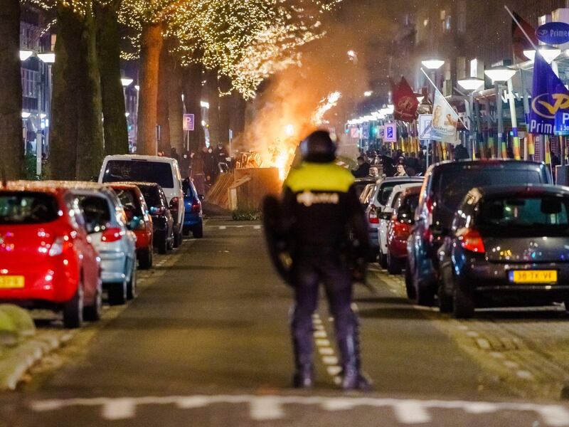 Some arrests were made in Rotterdam, and a water cannon was used. EPA