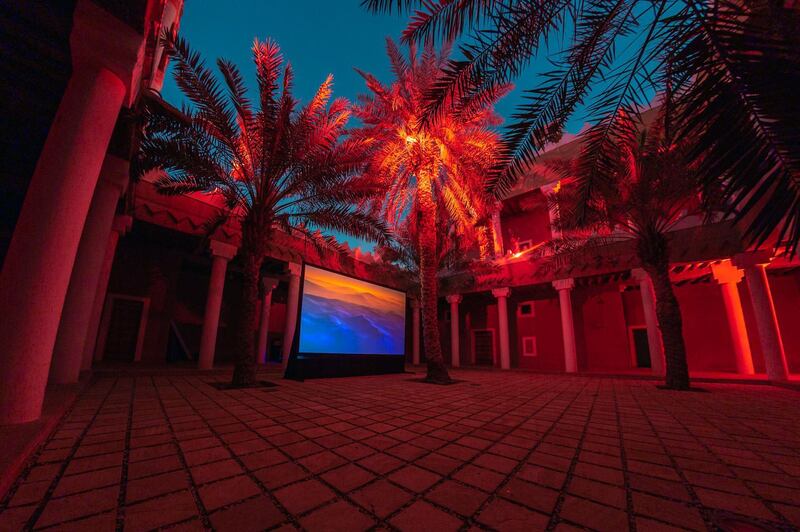 Ayman Zedani, Earthseed, 2021, 3-channel video installation.
Courtesy the artist. Photo © Riyadh Art
