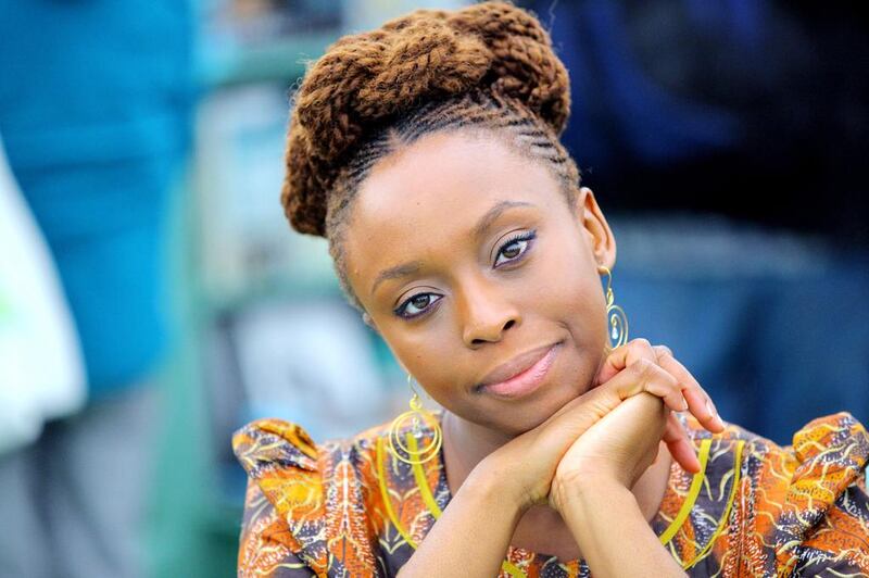 The Nigerian writer Chimamanda Ngozi Adichie at the Hay Festival in 2012. REX

