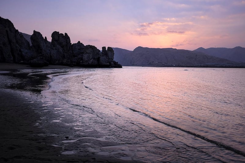 MUSCAT, SULTANATE OF OMAN - JANUARY 5, 2019. 

Yetti beach at sunset.

(Photo by Reem Mohammed/The National)

Reporter: 
Section:  NA