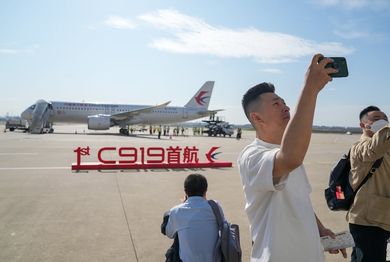 With Comac C919, China is seeking to disrupt the dominance of Boeing and Airbus in commercial jetliner manufacturing. EPA