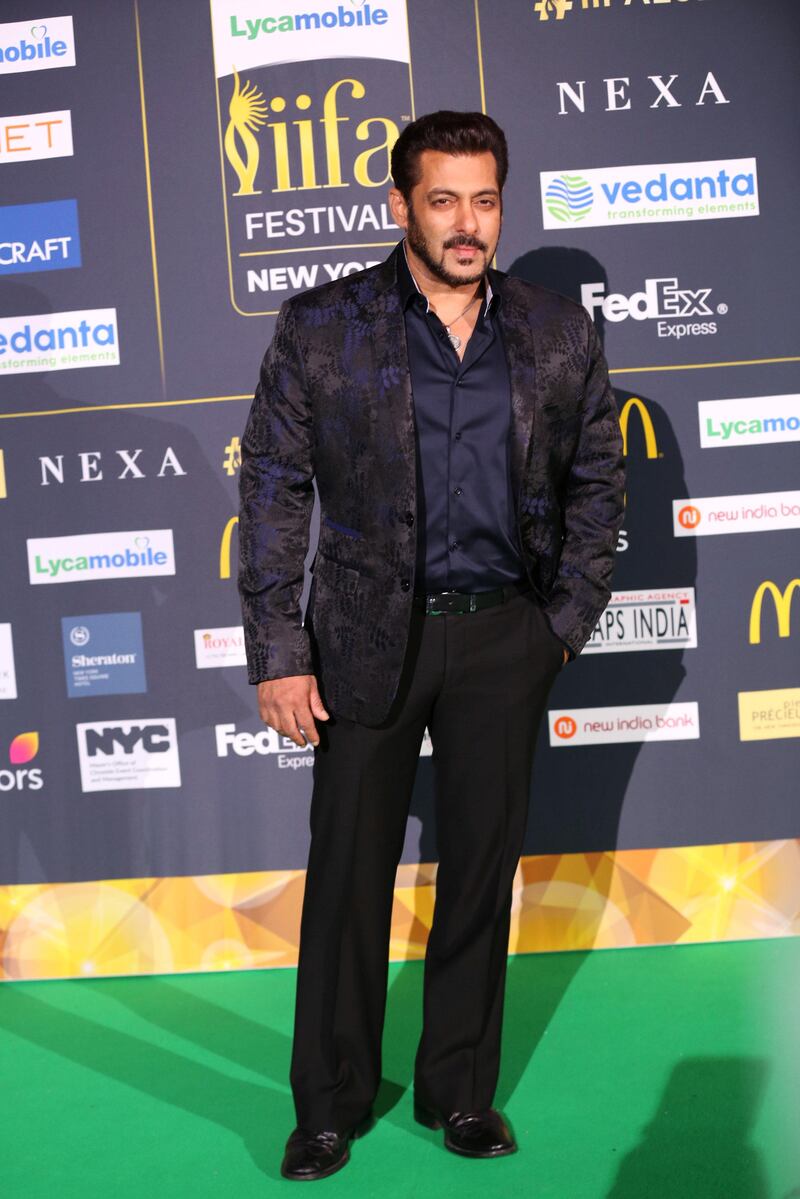 Actor Salman Khan poses for a picture on the Green Carpet at the International Indian Film Academy (IIFA) Awards show at MetLife Stadium in East Rutherford, New Jersey, U.S., July 15, 2017. REUTERS/Joe Penney