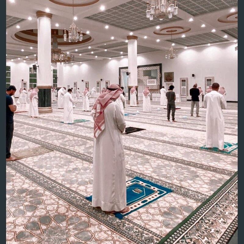 Worshippers prayed at newly reopened mosques in Jeddah on Sunday. Image supplied