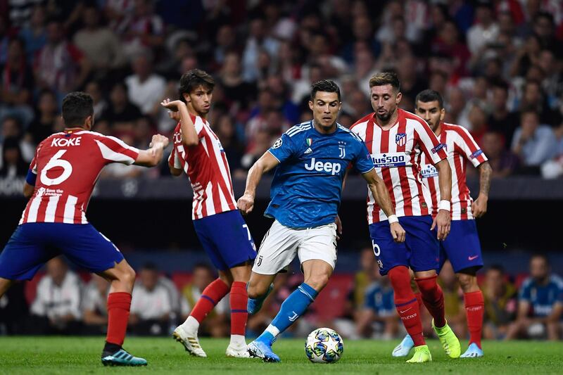 Juventus' Portuguese forward Cristiano Ronaldo controls the ball. AFP