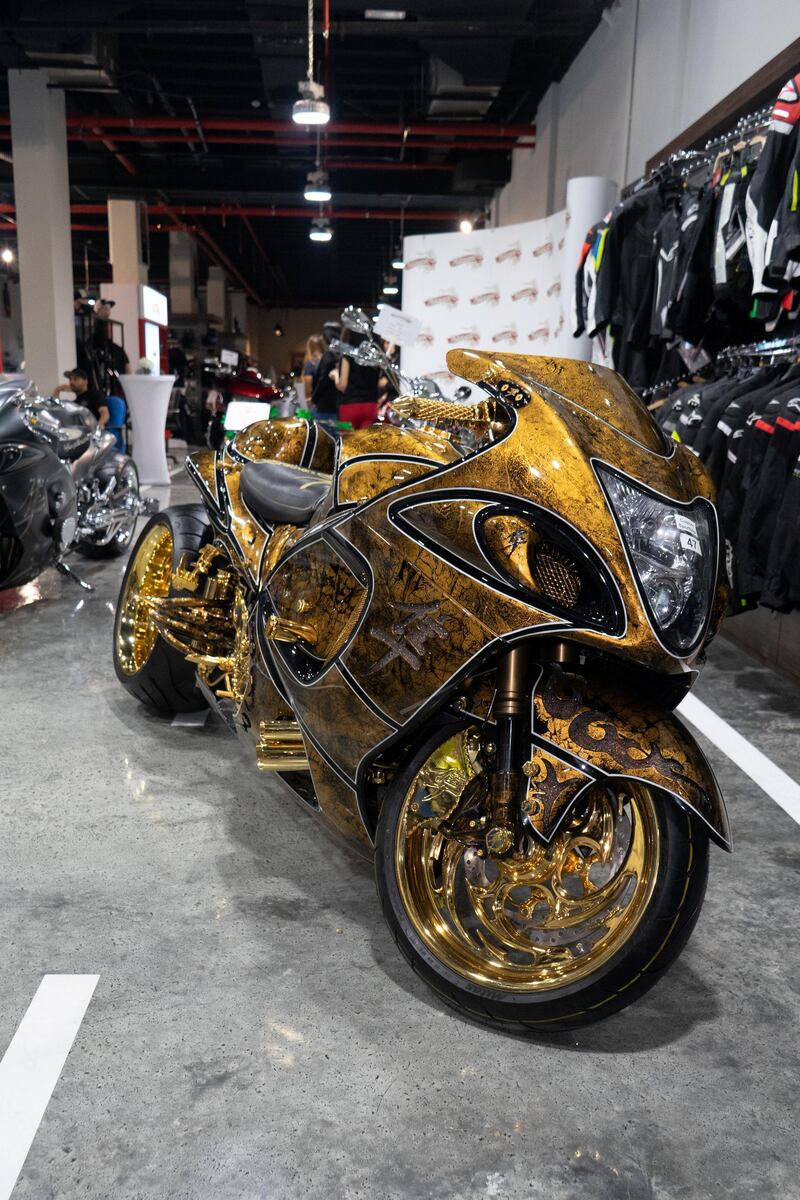 A customised Hayabusa on display. Supplied