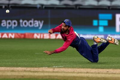 CP Rizwan fields against Netherlands during the T20 World Cupin  Australia. AP Photo 
