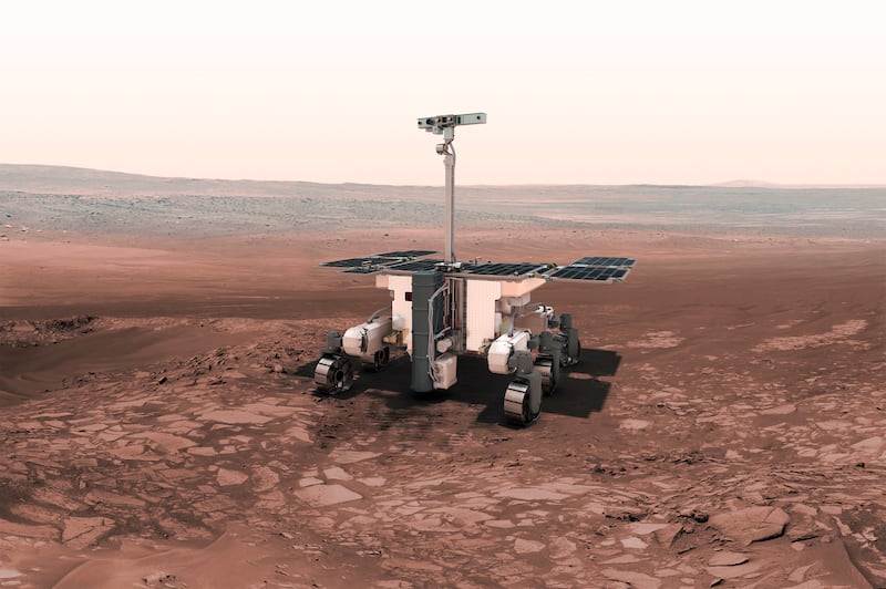A rendering of Europe's Rosalind Franklin rover, which is part of the ExoMars mission. Photo: European Space Agency