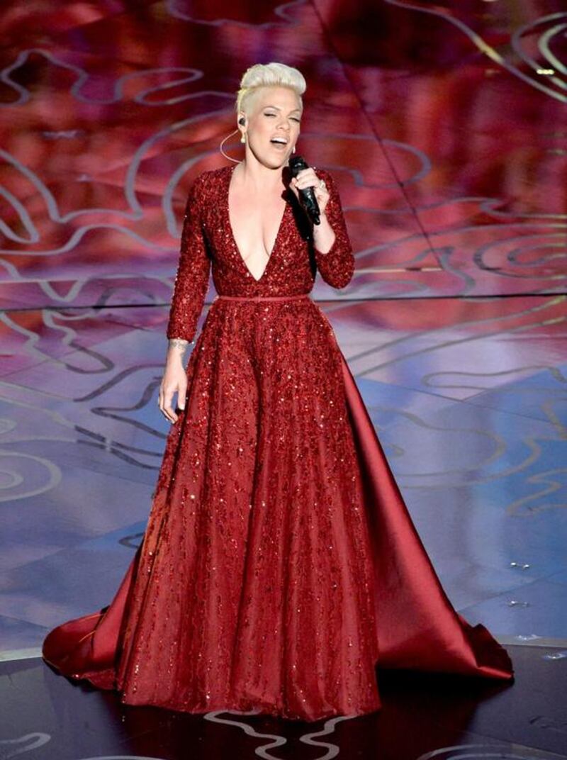 Singer Pink performs. Kevin Winter / Getty Images / AFP