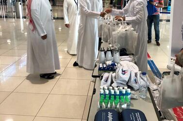 The first flights taking pilgrims to Saudi Arabia to perform Hajj have taken to the skies. Courtesy Dubai Airports