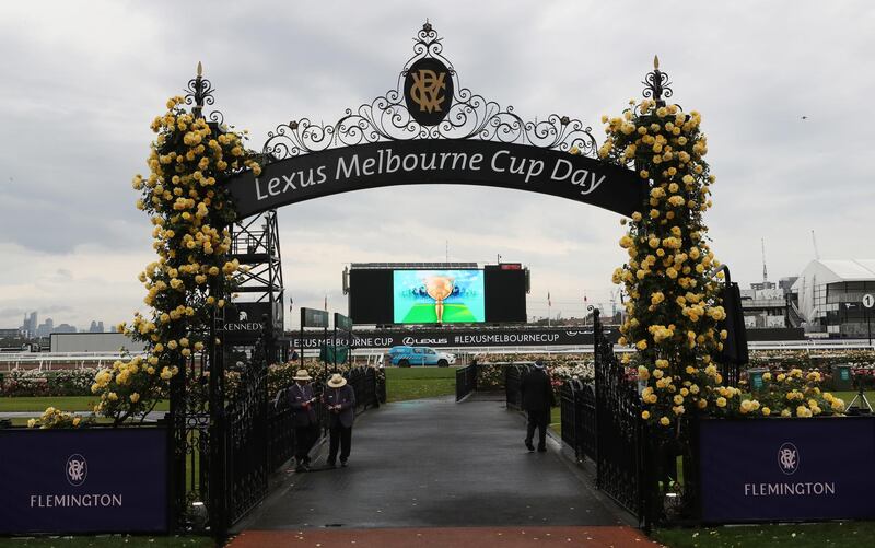 A view of the entrance to the mounting yard at Flemington Racecourse in Melbourne, Australia. EPA