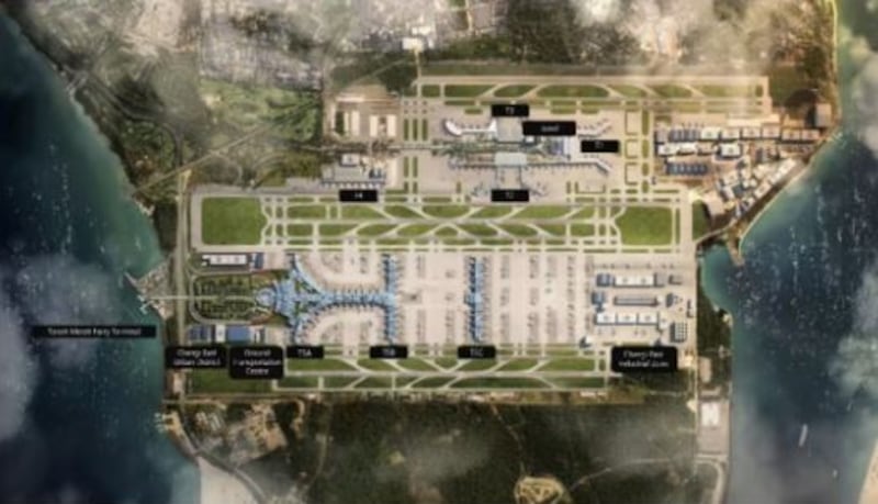 It is to be located within the 1,080-hectare Changi East development site, which will be built in phases and will handle 50 million passengers when complete. Photo: Changi Airport 