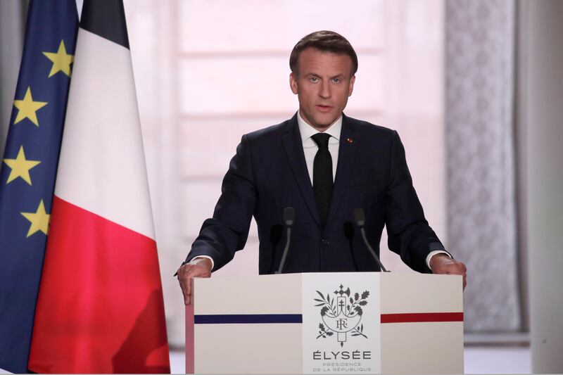 Mr Macron has pledged to be a leader for all of France. AP Photo