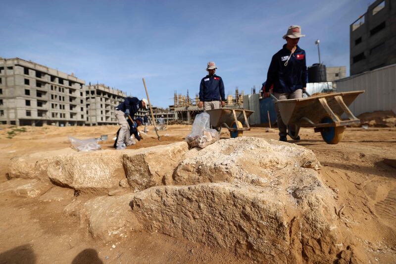 The site was discovered in January during preparations for an Egyptian-funded housing project. AFP