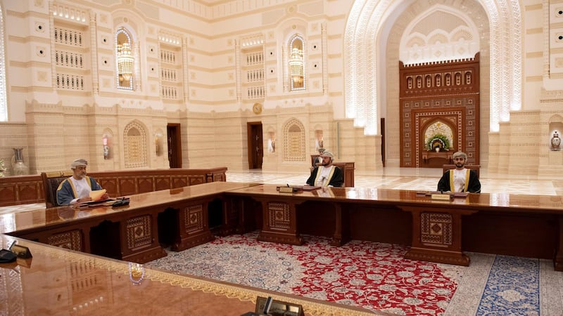 Sultan Haitham bin Tariq presides over the new cabinet being sworn in.