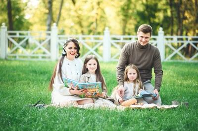 Ivan Prodanyk and his family during happier times in Irpin, outside Kyiv. Photo: Ivan Prodanyk