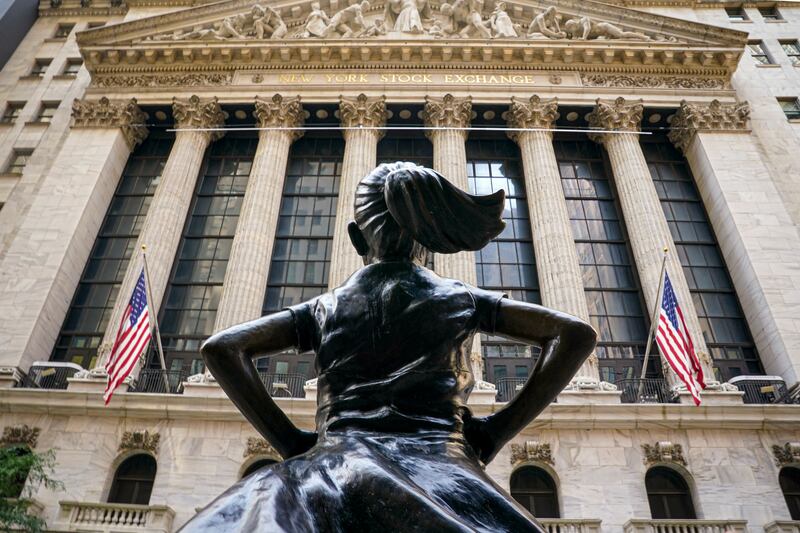 The statue of a spunky young girl was supposed to be a temporary installation when State Street commissioned it in 2017 to urge higher representation of women on corporate boards. AP