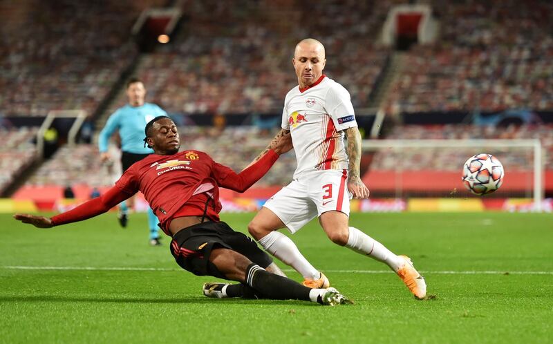 Aaron Wan-Bissaka, 8: Brilliant in one on ones and his third excellent game in a week after a poor start to the season. EPA