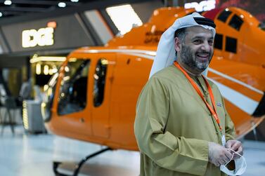 Faisal Al Bannai, CEO and managing executive of Edge, at the Idex 2021 in Abu Dhabi.  UAE companies showcased their latest products at this year's defence exhibition. Reuters. 