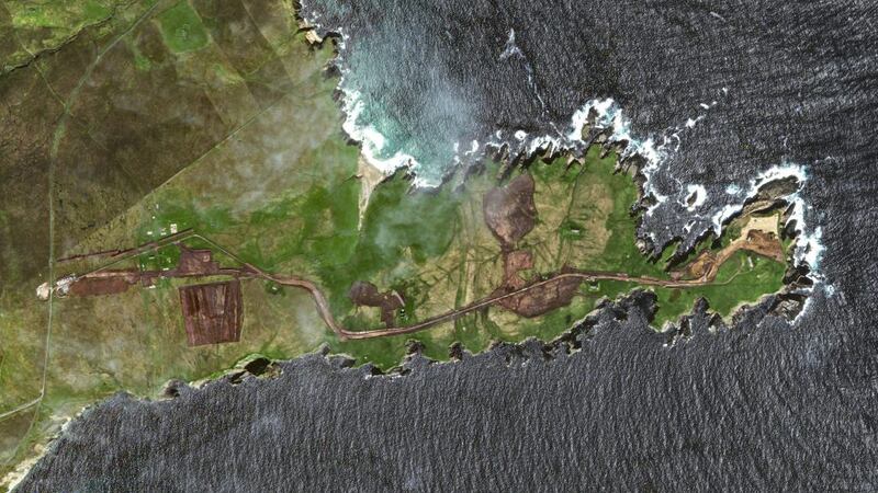 An aerial view of the SaxaVord site in the Shetland Islands. Photo: SaxaVord