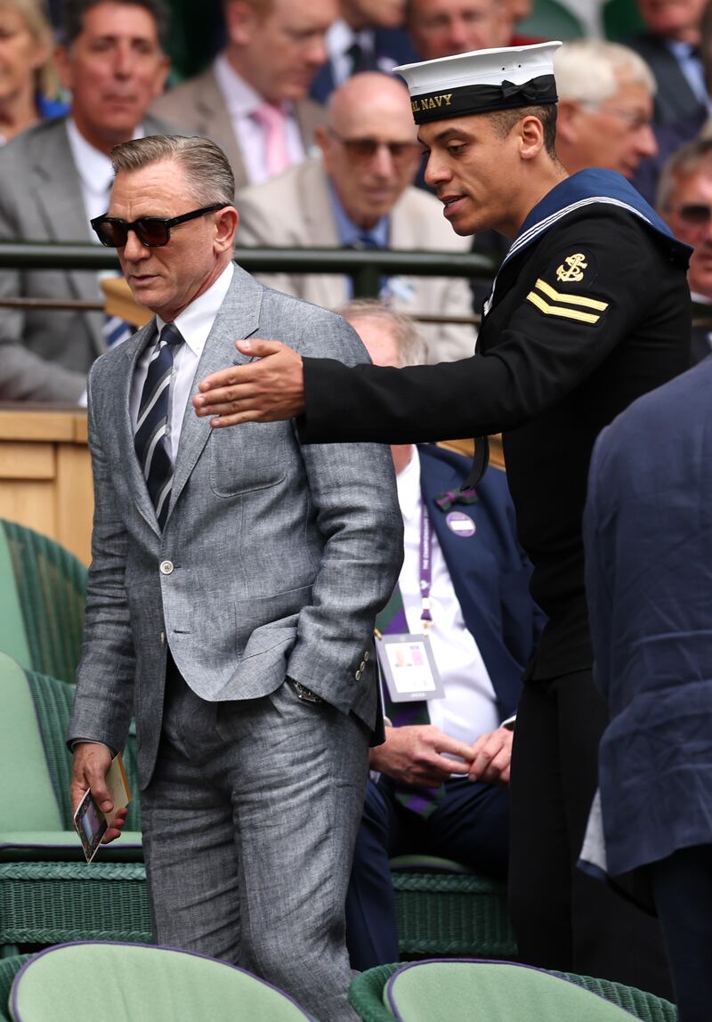 James Bond actor Daniel Craig in the Royal Box. Getty 