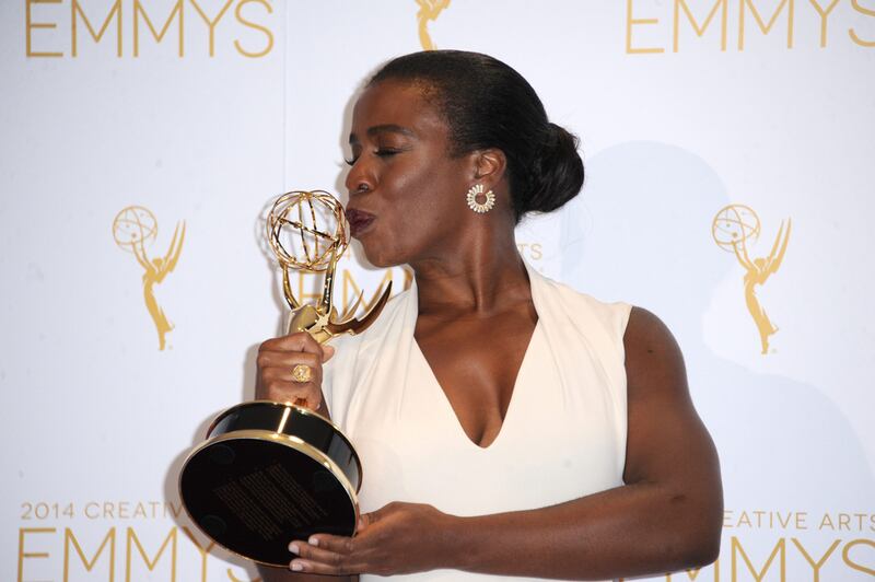 Uzo Aduba with her Creative Arts Emmy. Richard Shotwell / Invision / AP Photo