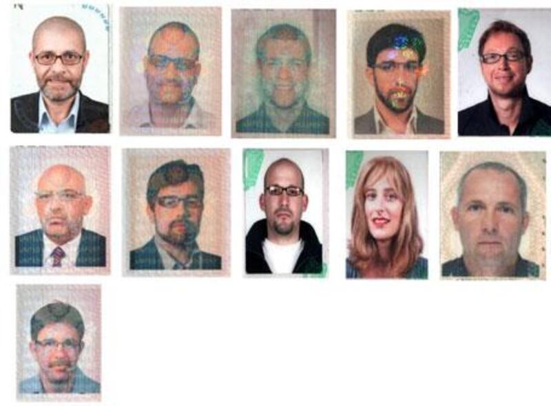 Passport photographs of the 11 suspects.