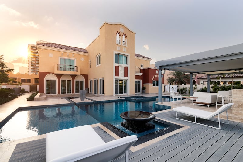 With minimalist interiors of ice while leather and varnished wood, this six bedroom villa in the Victory Heights complex in Dubai Sports City could easily be the abode of some professional sportsman. Courtesy Luxhabitat *** Local Caption ***  bz11mr-LIFEproperty-12.jpg