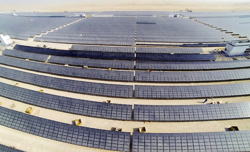The Mohammed bin Rashid Al Maktoum Solar Park in Dubai. The UAE is investing heavily on developing renewable energy projects. Photo: Government of Dubai