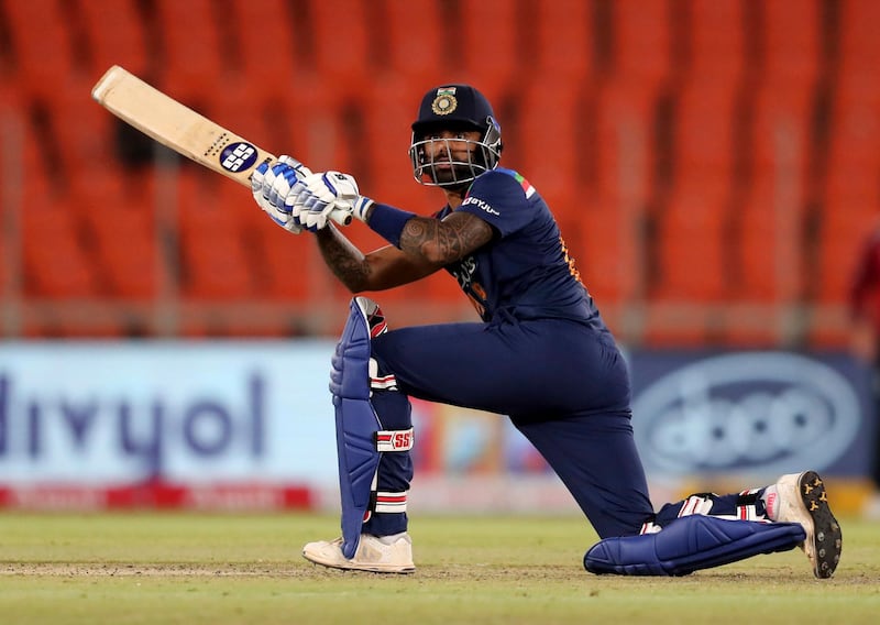 INDIA v ENGLAND T20 SERIES HITS: Suryakumar Yadav. Innings: 2, Runs: 89, Best: 57, Strike rate: 185.41. The top order batsman changed the dynamics of the batting unit with his fearless and uncomplicated approach in the last two matches, which were must-wins. Made Virat Kohli open, just so that the team could make the most of his all-out-attack philosophy. Technically excellent as well. The find of the series for India, along with Ishan Kishan. AP