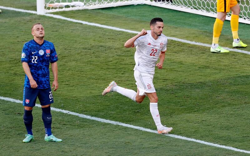 Pablo Sarabia: 8 - Only his second start for Spain and his first in a major tournament. Scored as Spain netted five in a Euros game for the first time. The PSG player was effective in one on ones trying and always tried to get the breakthrough his team had struggled to get in their opening two games. Got the second goal – which finally relaxed his team. Reuters