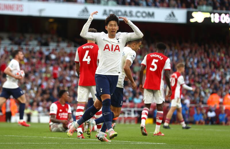 Son Heung-min - 6: Almost levelled for Spurs in first half only for Ramsdale to palm his powerful strike over bar. Side-foot finish to give Spurs consolation goal with 11 minutes left. Getty