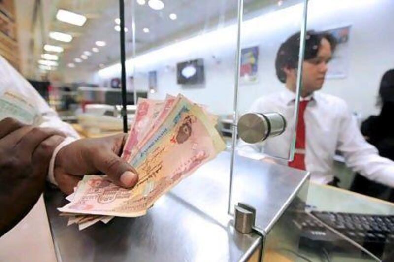 Total remittances from the UAE declined by 4.2 per cent in Q2 2019, compared with the same period a year earlier. Pawan Singh / The National