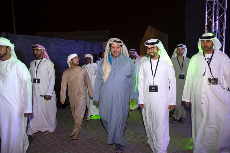 Sheikh Saeed bin Tahnoon with Sultan Al Mutawa Al Dhaheri at opening night.