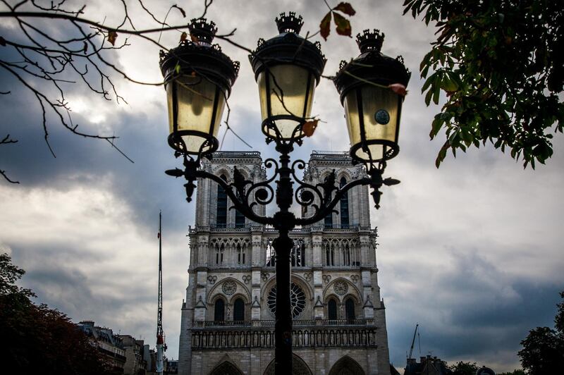 View of the Notre-Dame Cathedral towers from the forecourt in Paris. EPA