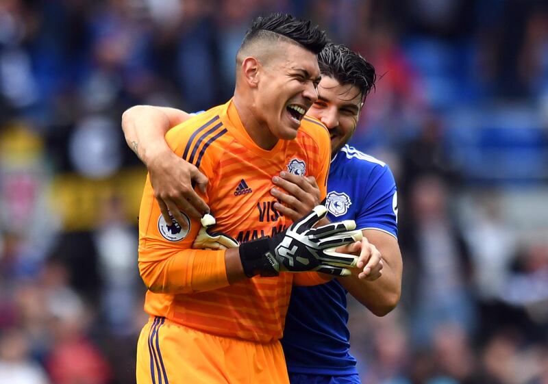 Goalkeeper: Neil Etheridge (Cardiff) – The Philippines international made history by beginning his Premier League career with penalty saves in his first two games. AP Photo