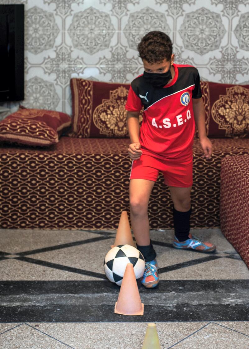 “What distinguished this year the most was the quarantine, and the image depicts that moment a child played football at his home in Casablanca while wearing the mask, which has become part of our daily life” explained Nabil Safi from Morocco. courtesy of National Geographic Abu Dhabi.