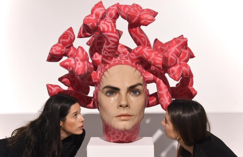 Aspencrow's 'Olympe' sculpture is unveiled at JD Malat Gallery in London, England. Getty Images