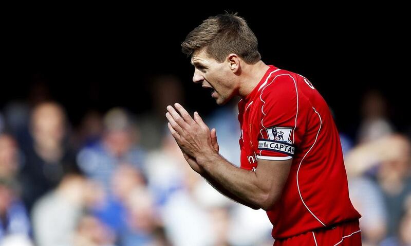 Steven Gerrard made 710 appearances for Liverpool, 504 of them in the Premier League, during a 17-year period at the club. Reuters