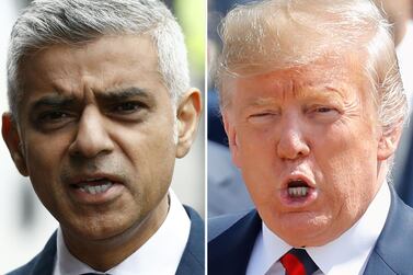 London mayor Sadiq Khan has rallied against the policies of president Donald Trump. AFP