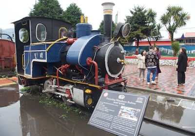 A German engine from 1881 on display at the heritage museum at Ghum, in West Bengal. Taniya Dutta / The National