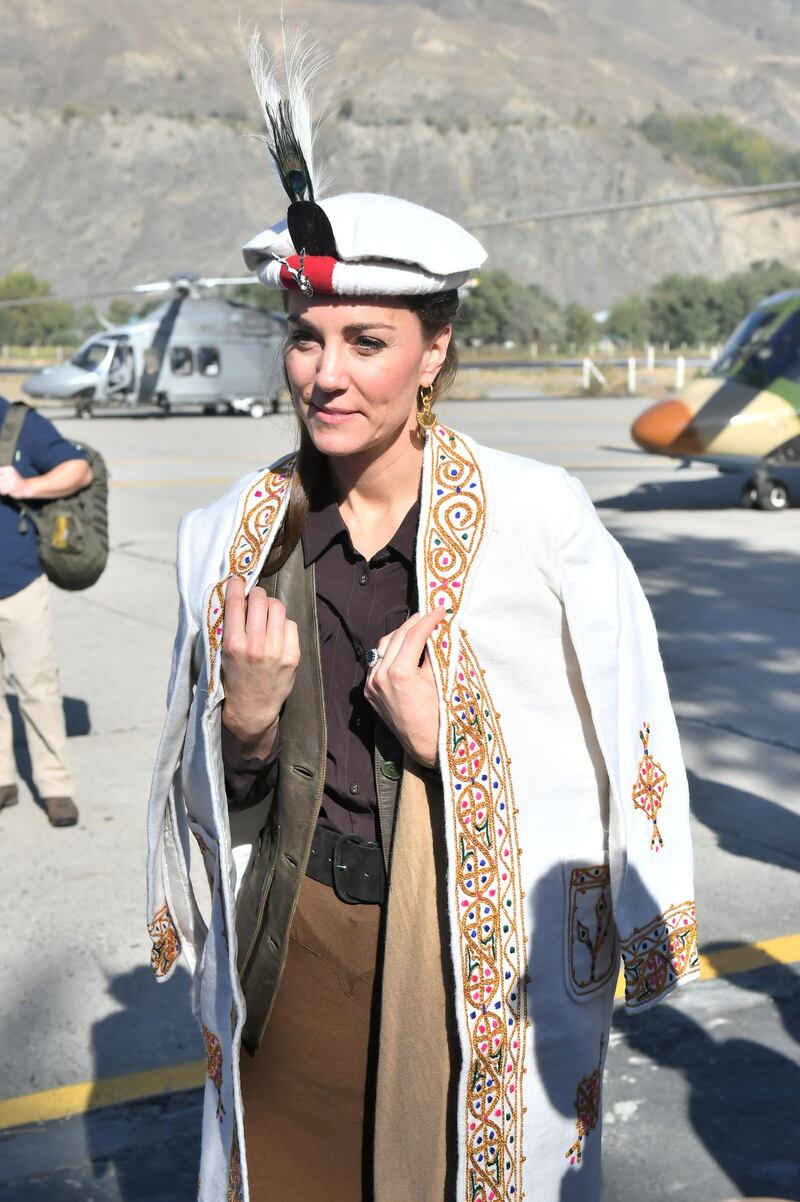 Britain's Catherine, Duchess of Cambridge arrives in Chitral, Pakistan, on Wednesday, October 16, 2019. Reuters