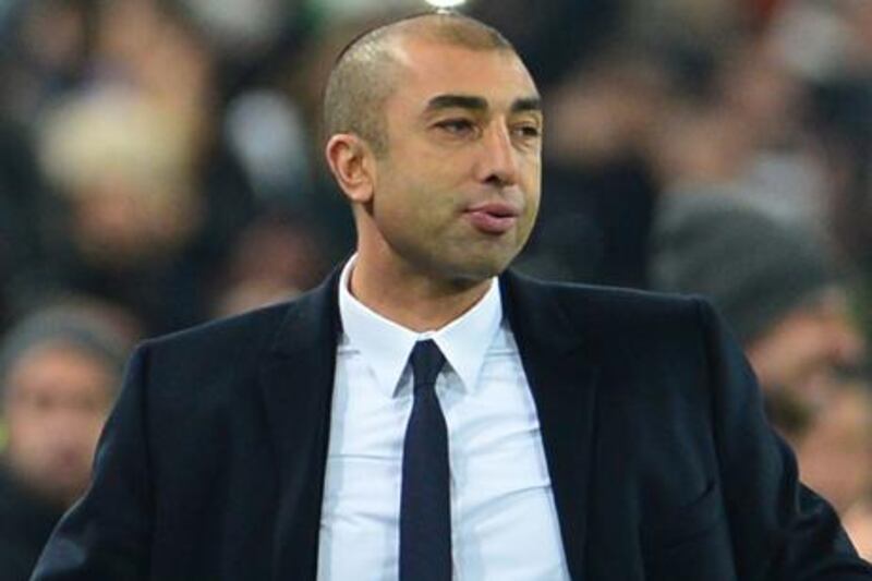 Roberto Di Matteo watches from the touchline as his Chelsea side are defeated by Juventus in the Champions League.