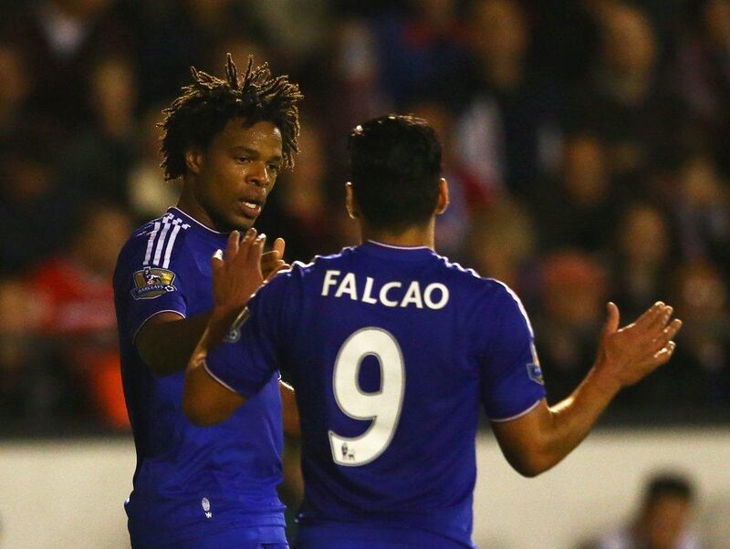 Chelsea's Loic Remy celebrates scoring in their League Cup win over Walsall on Wednesday night. Matthew Lewis / Getty Images / September 23, 2015 
