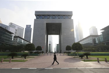 The Dubai International Financial Centre Gate. Arrow Capital's headquarters is at the DIFC. Sarah Dea / The National