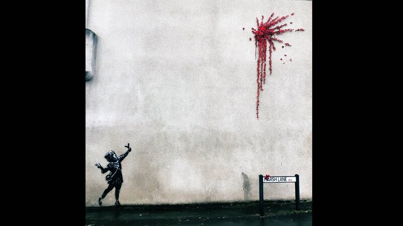 A suspected new Banksy work has appeared in Bristol, United Kingdom. @SheandHem / Twitter